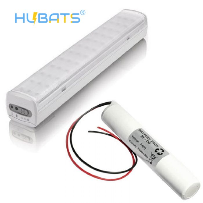 Nickel Cadmium Sub C 2500mAh 3.6v Rechargeable battery for LED Light