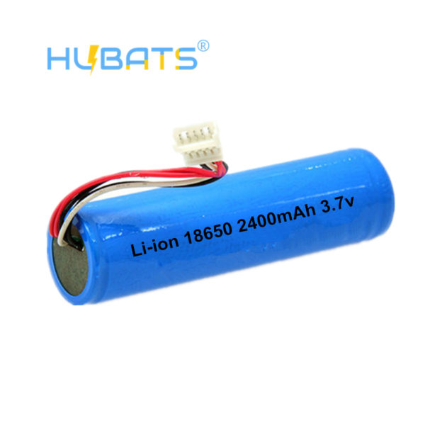 Li-ion 18650 2400mAh 3.7v rechargeable battery with PCM connector | Hubats
