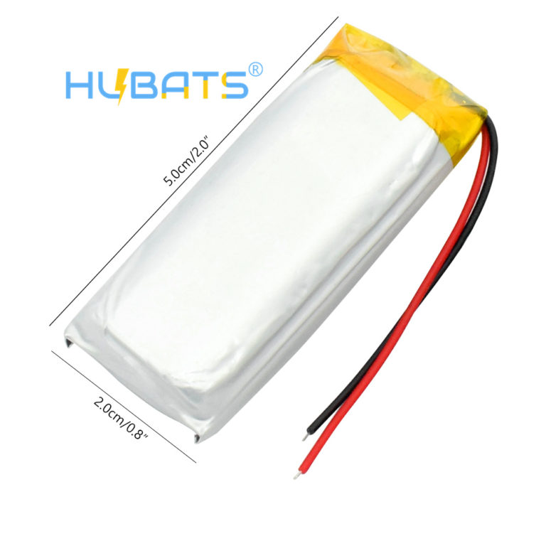 Batteria Ricaricabile HUBATS 653237 – 800mAh, 3.7V, Per MP3, GPS E Altoparlanti Portatili