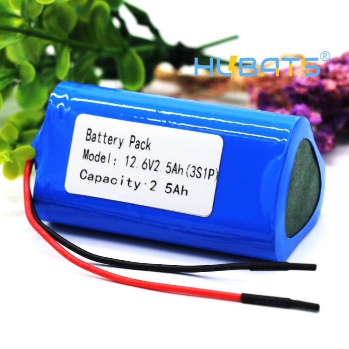 12V Battery 3S1P 12.6V 11.1V 2500mAh 18650 Lithium-ion Triangle shape Battery Pack with BMS for Backup Power UPS CCTV Camera