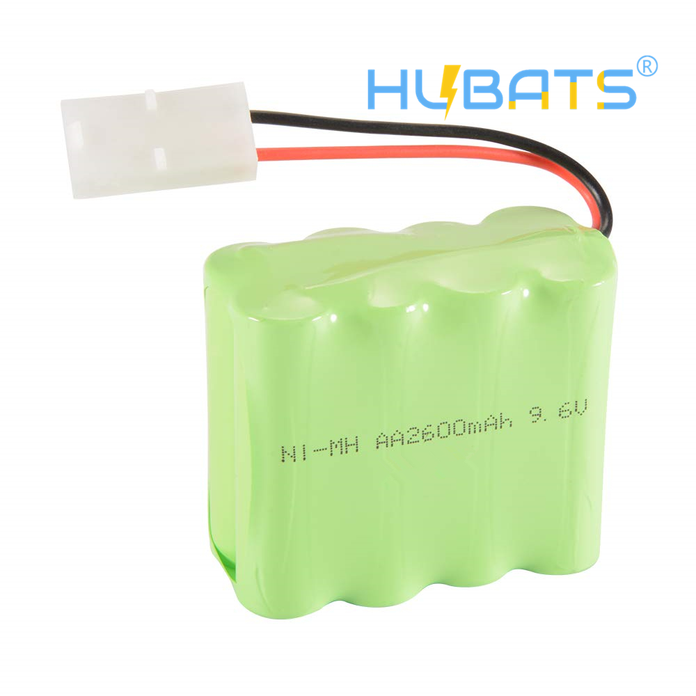 HQRP RC Battery Pack NI-MH 9.6V 1200mAh Rechargeable Standard Tamiya Connector 