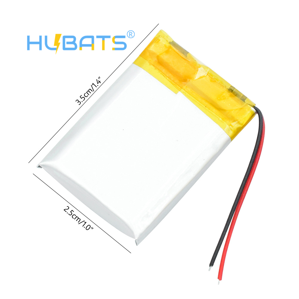 Batterie LiPo InnCraft 450mAh 3.7V - Modèle 502535 (36x25x5 Mm), Connecteur Molex 1.25mm, Pour Petits Appareils électroniques