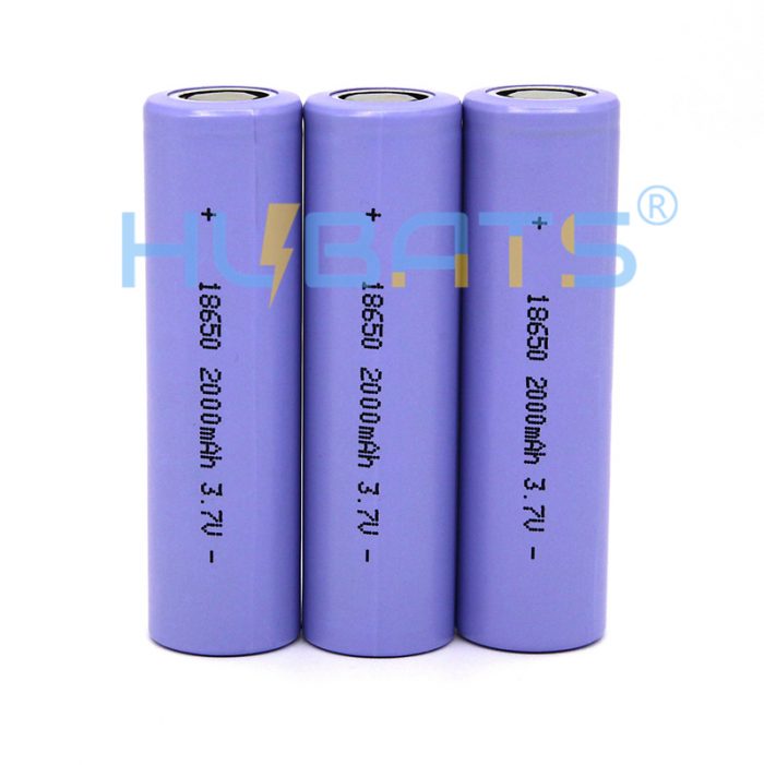 18650 Rechargeable Battery 3.7V 2000 mAh Li-ion High Capacity at