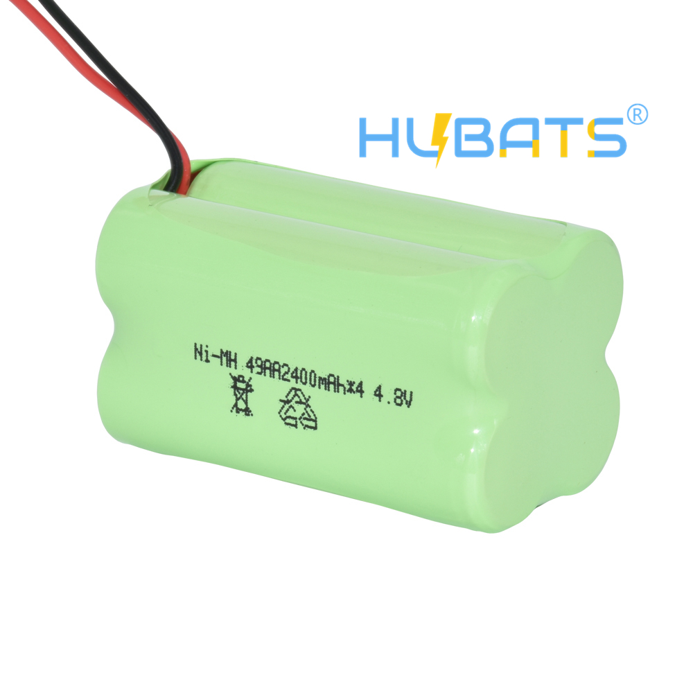 NiMH AA 4.8v battery pack square 2×2 shape 2400mAh | Hubats