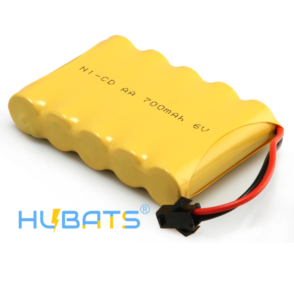 Paralyze Respond wherever NI-CD NICD 700mAh 6V AA rechargeable Battery with SM Plug | Hubats