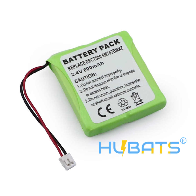 Batterie De Remplacement NiMH 600mAh 2.4V Pour Combiné Téléphonique Tevion MD81877 - Compatible 5M702BMX, GP0827 - 6