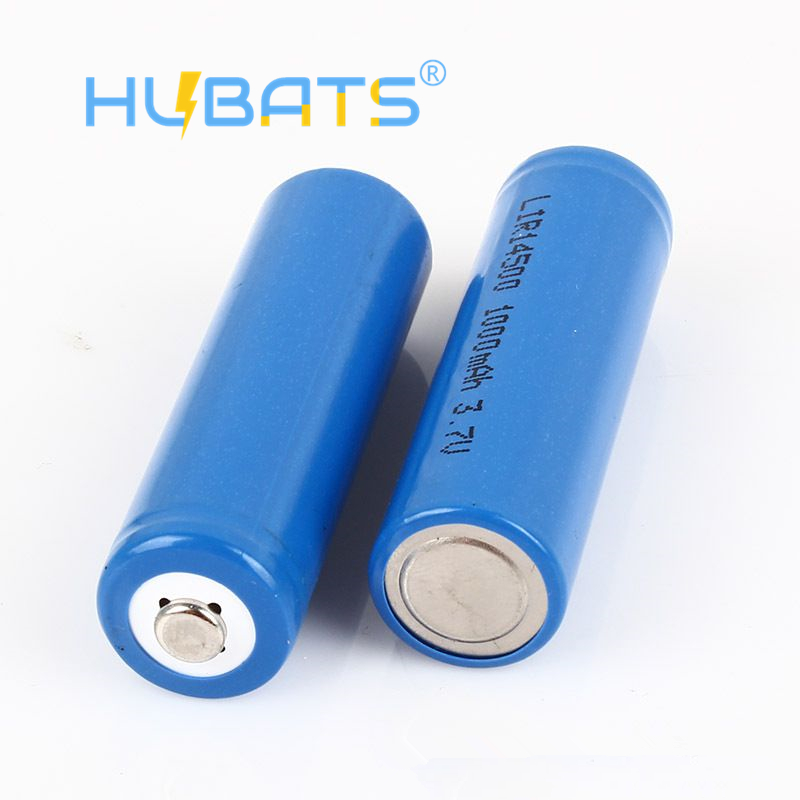 Icr Li Ion 14500 1000mah 3 7v Rechargeable Battery With Button Top Battery For Electric Torch Hubats