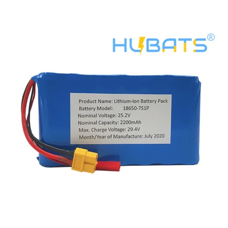 7S1P 18650 2200mAh 25.2v Li-ion Battery Pack 25.9v Batteries For ...