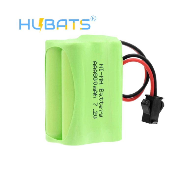 7.2V 800mAh AAA Rechargeable NiMH Battery Pack with SM-2P Connector for Remote Boat Car Toys Ni-MH 6*AAA cells 0.8Ah 7.2volt