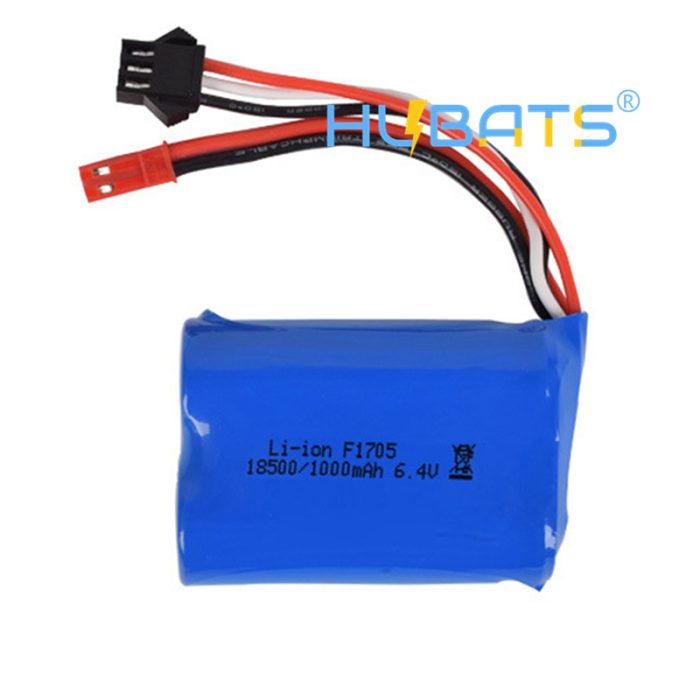 6.4V 1000mAh Li-ion battery 18500 For wltoys A303 A313 A323 A333 1/12 RC car toys LiFePO4 batteries