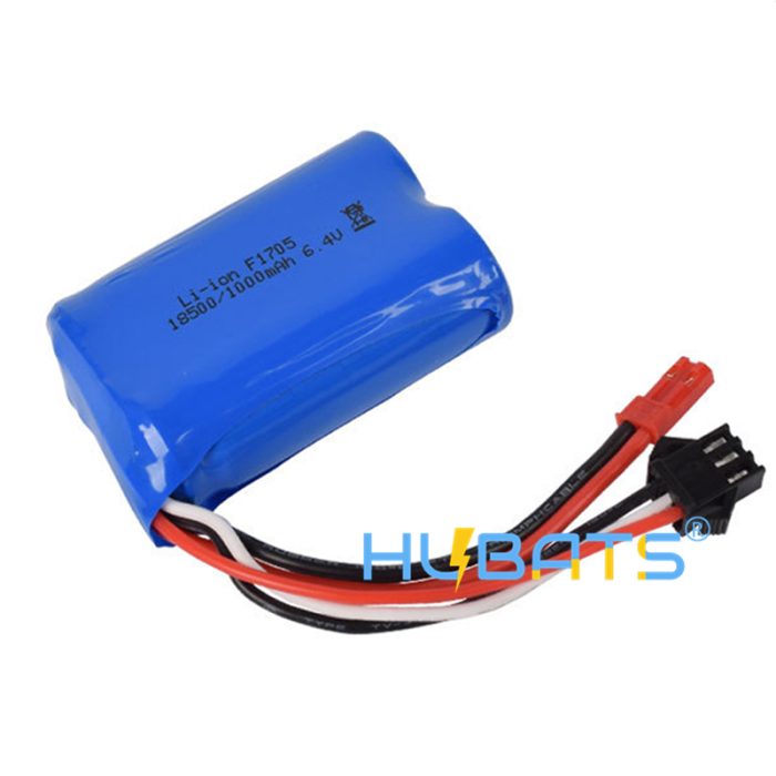 6.4V 1000mAh Li-ion battery 18500 For wltoys A303 A313 A323 A333 1/12 RC car toys LiFePO4 batteries - Image 2