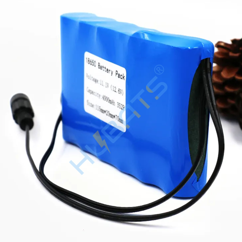 11.1V 4000mAh 12v 4Ah 3S2P battery with DC5.5*2.1mm plug for Solar Light Toys